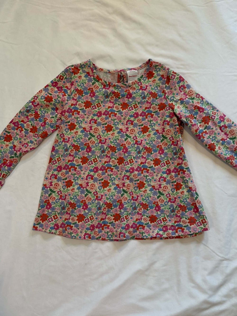 Hanna Andersson Girls Floral Long Sleeve Shirt Size 5